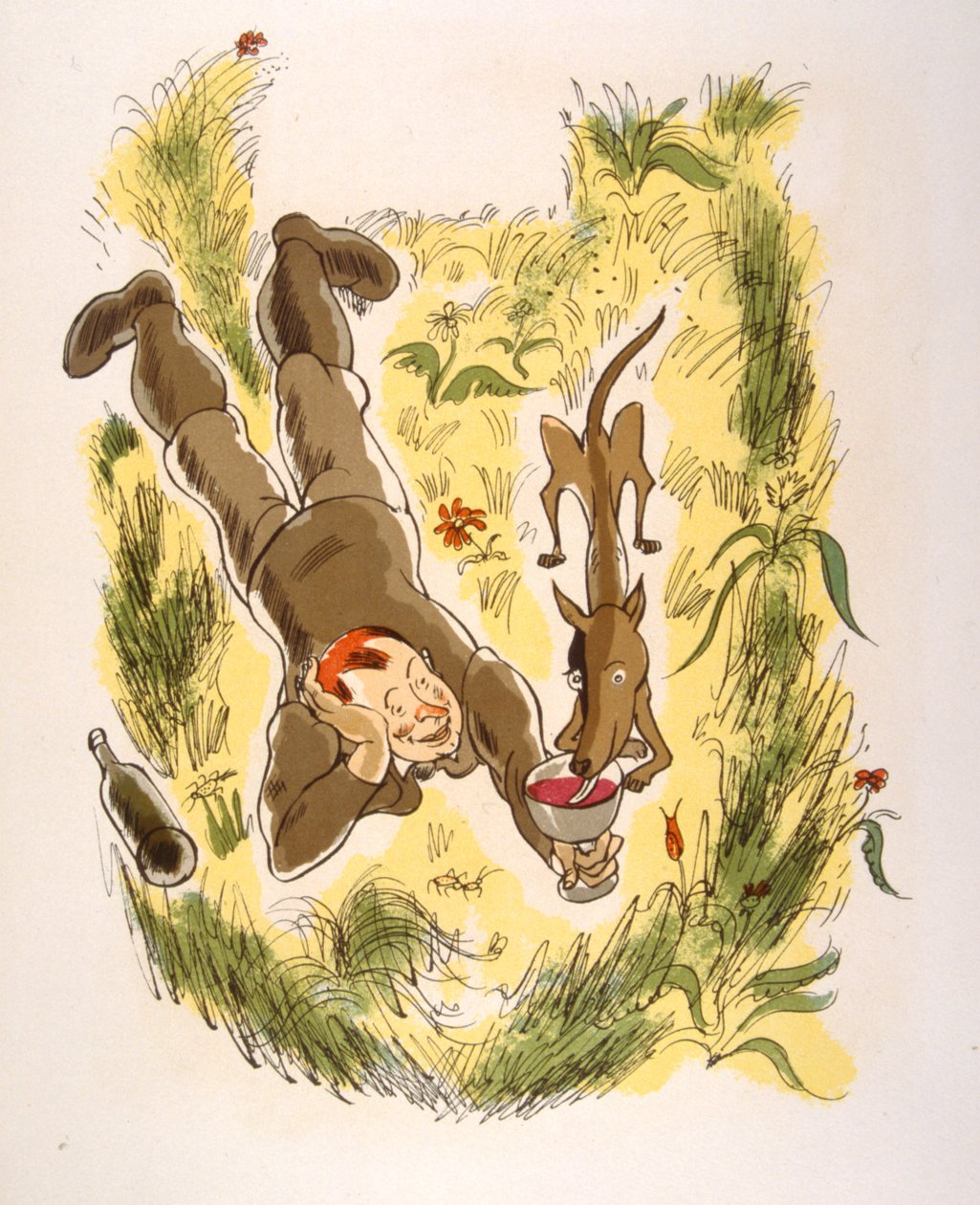 Esprili Şarap İllüstrasyonu 1946. Julien Pavil'in çizimi by Julien Pavil