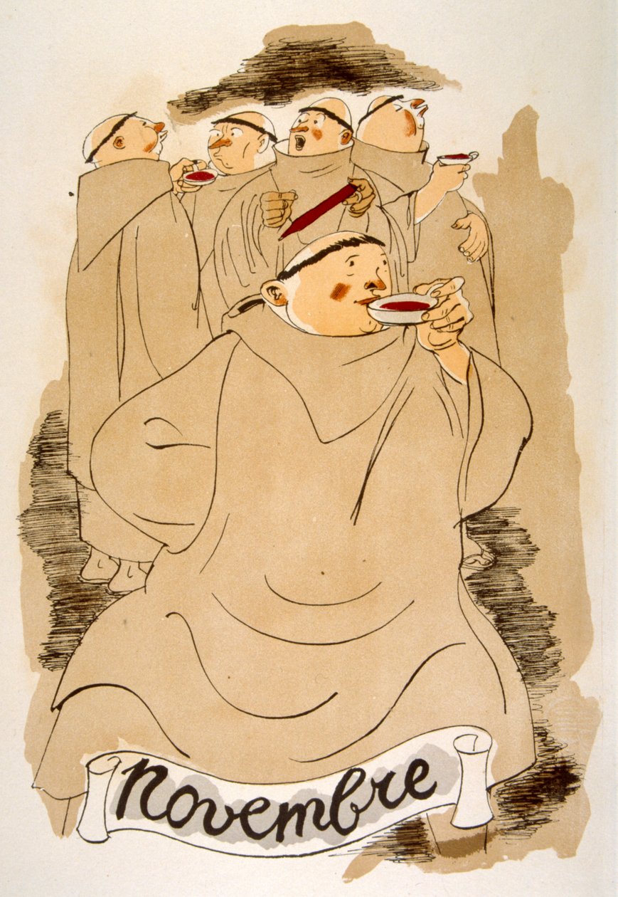 Esprili Şarap İllüstrasyonu 1946. Julien Pavil'in çizimi by Julien Pavil