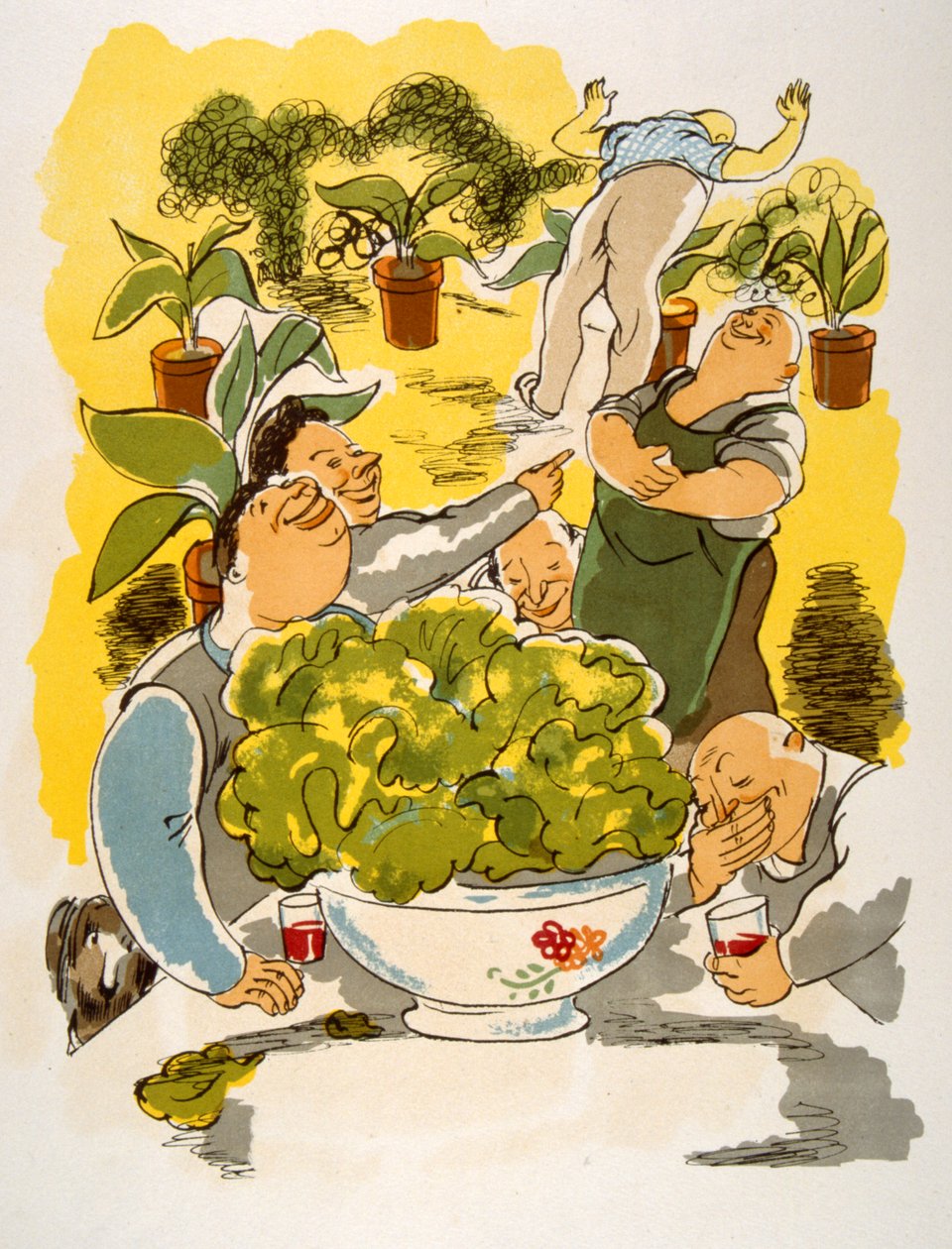 Esprili Şarap İllüstrasyonu 1946. Julien Pavil'in illüstrasyonu by Julien Pavil