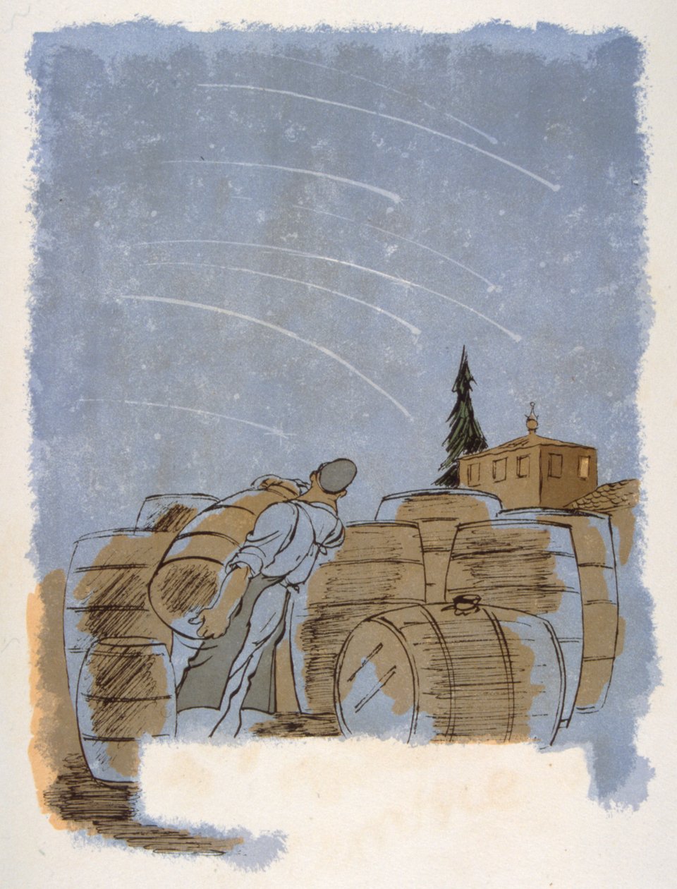 Esprili Şarap İllüstrasyonu 1946. Julien Pavil'in illüstrasyonu by Julien Pavil