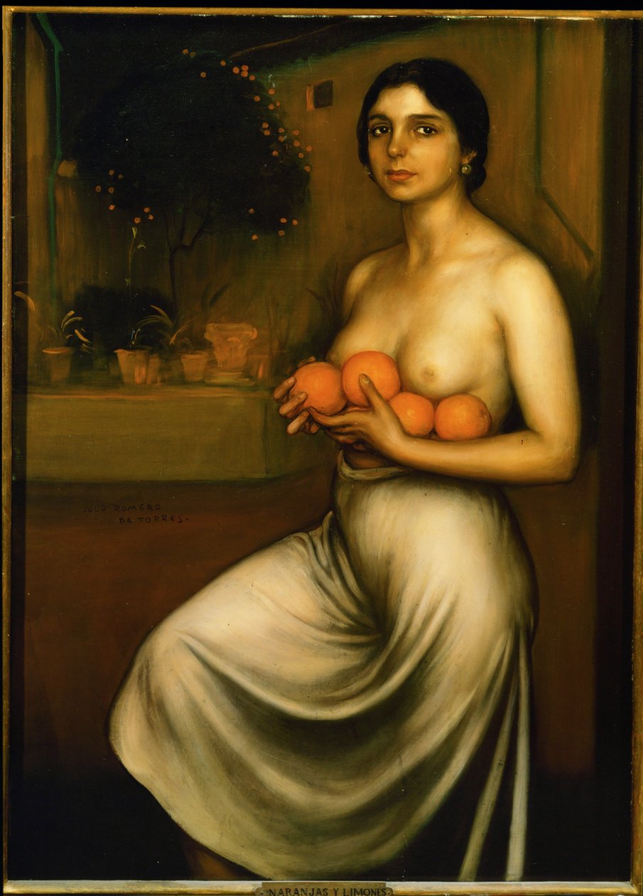 Portakallar ve limonlar (resim) by Julio Romero de Torres