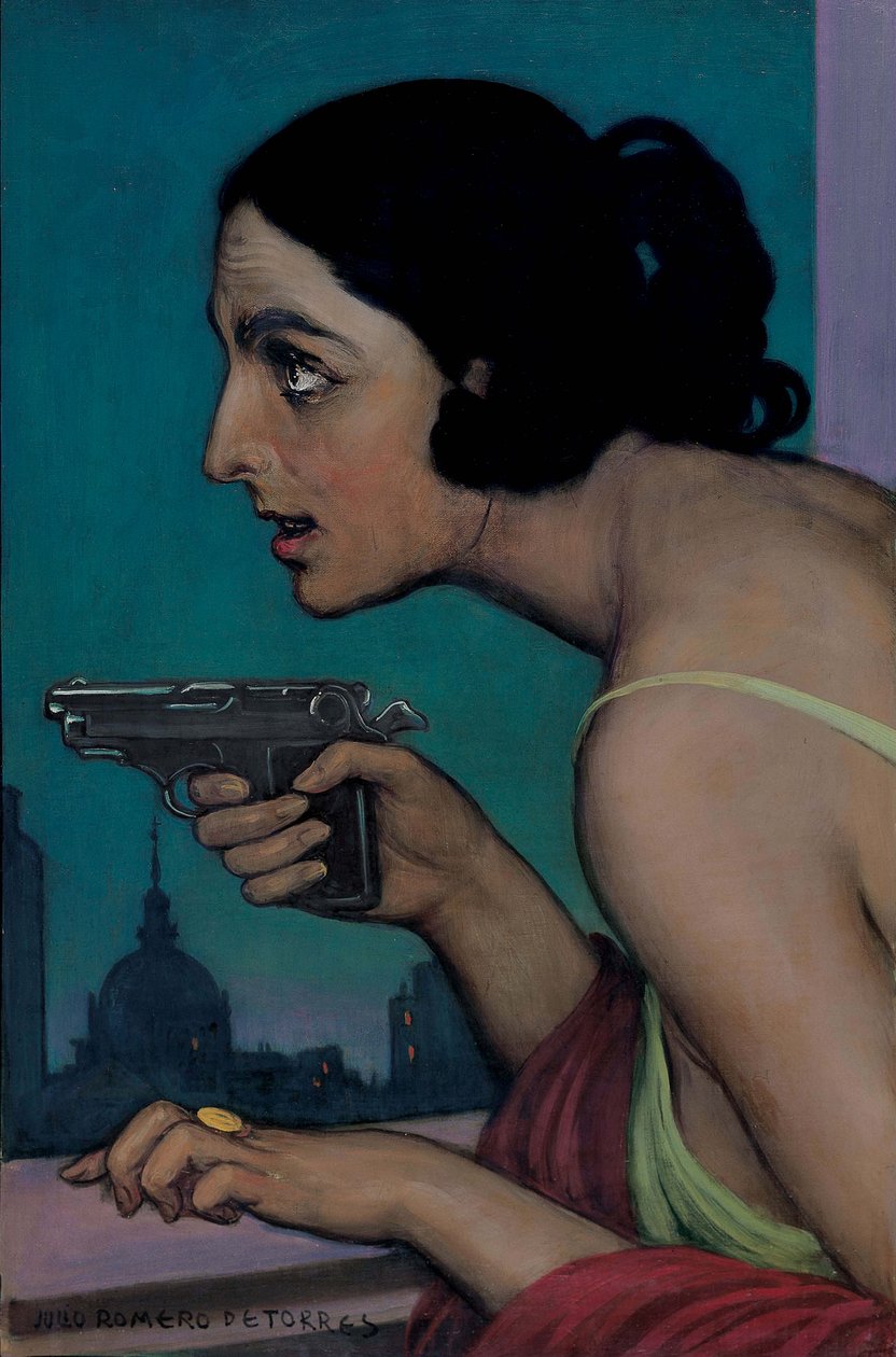 Silahlı Kadın, 1925. by Julio Romero de Torres