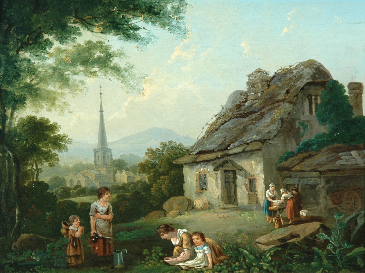 Eski Kulübe, Masham, 1816 by Julius Caesar Ibbetson