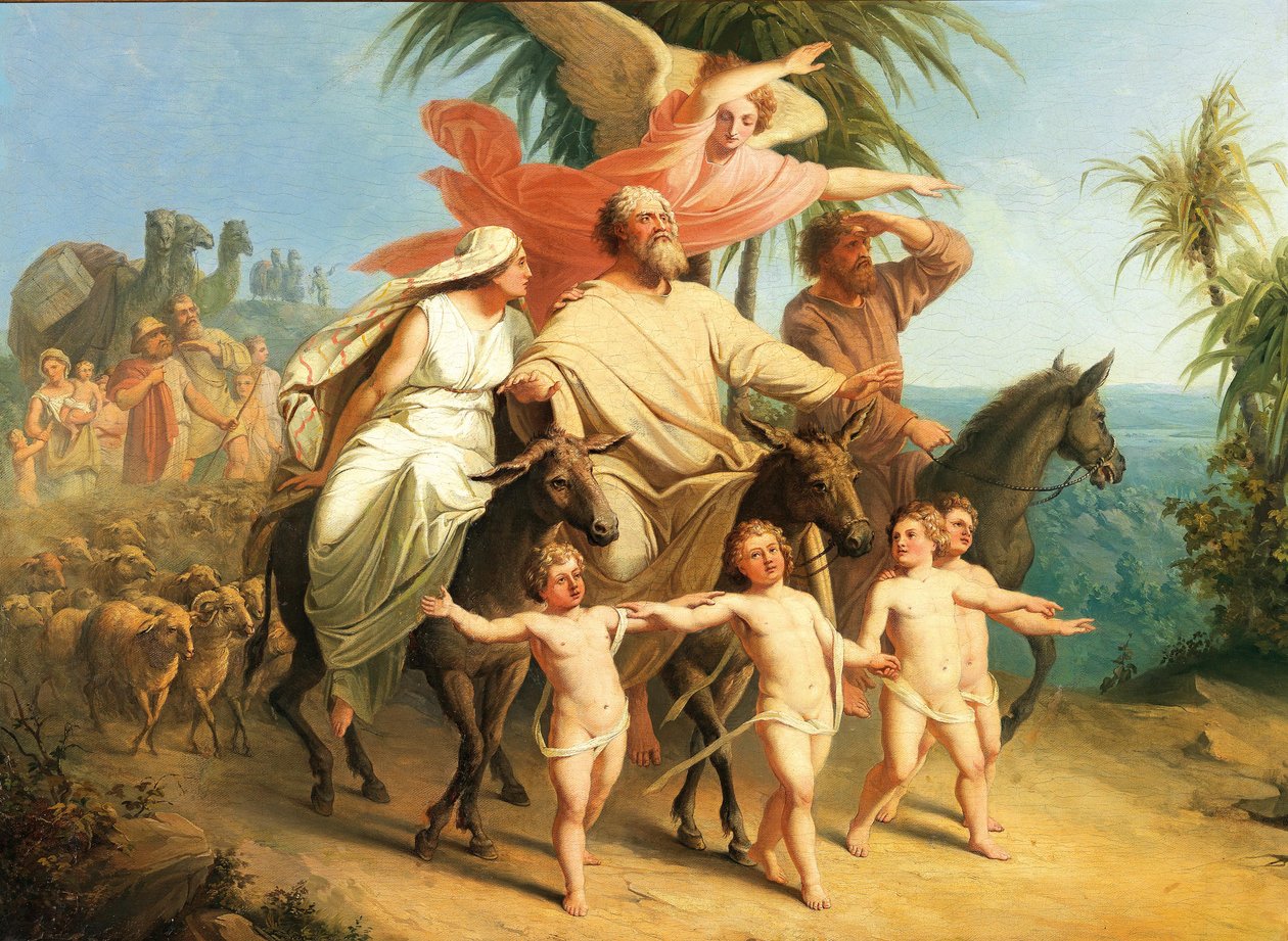 İbrahim vaat edilmiş toprakları görür by Julius Schnorr von Carolsfeld