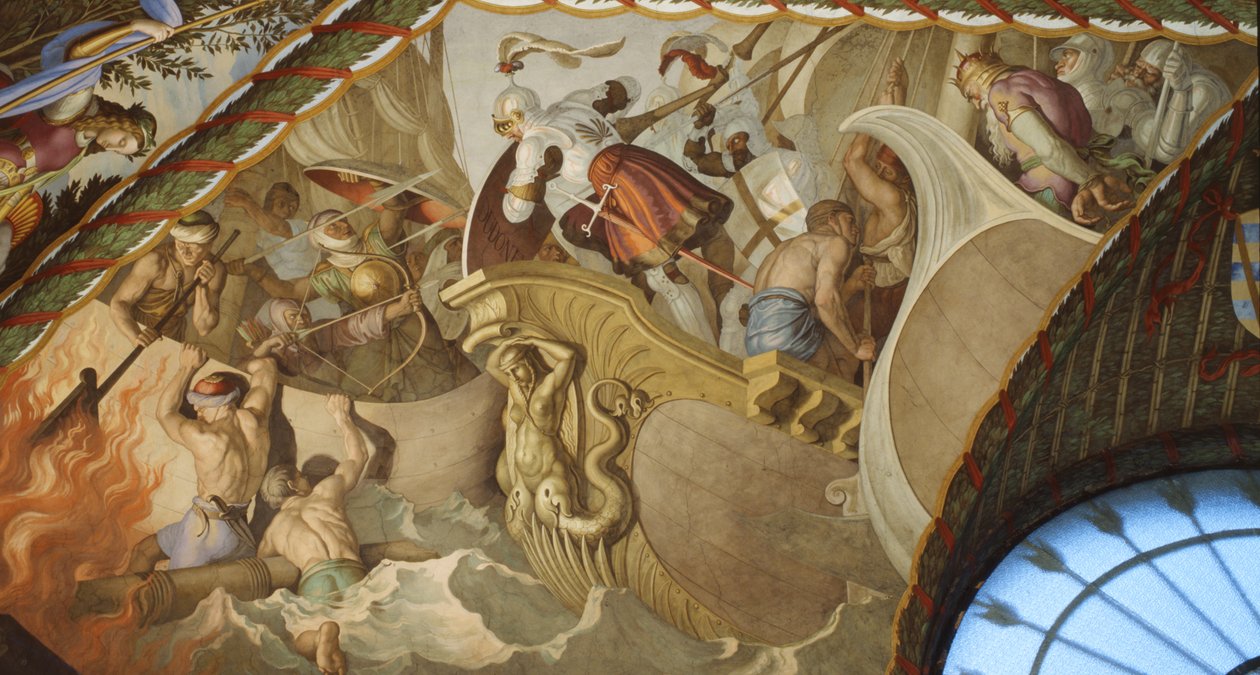 Deniz savaşı by Julius Schnorr von Carolsfeld