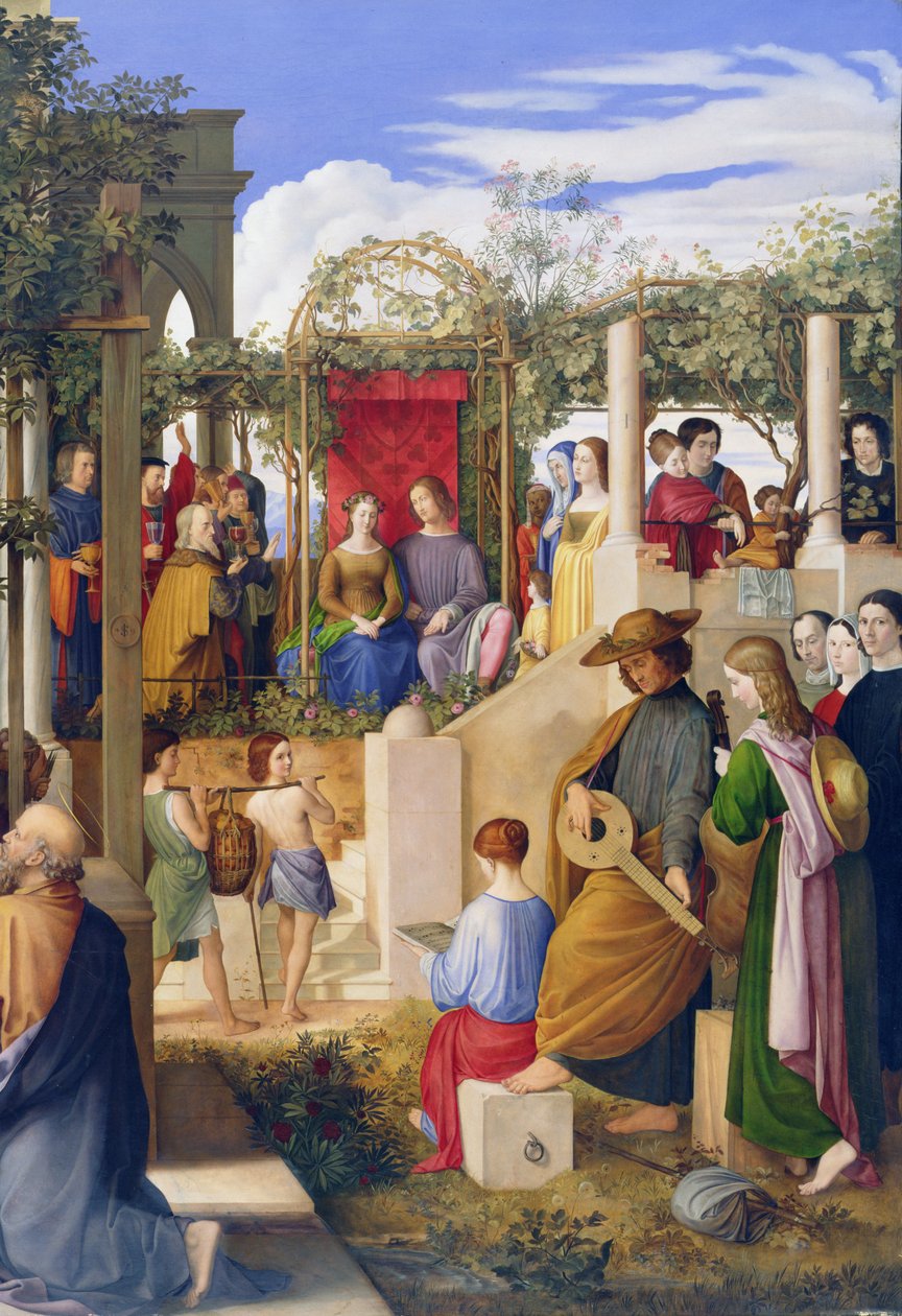 The Marriage at Cana, 1819  (detail of 149006) by Julius Schnorr von Carolsfeld