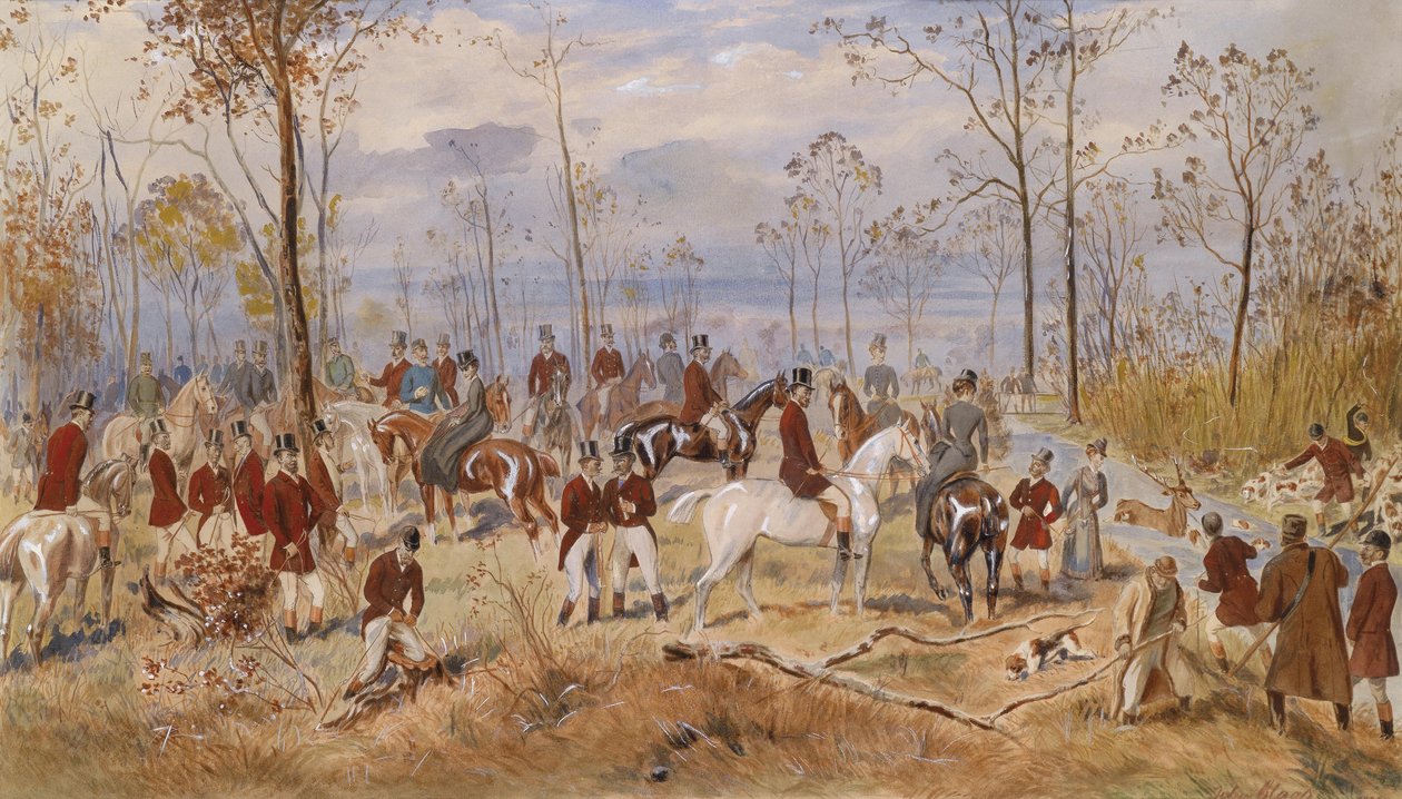 Tilki avcılığı, c. 1890 by Julius Blaas von
