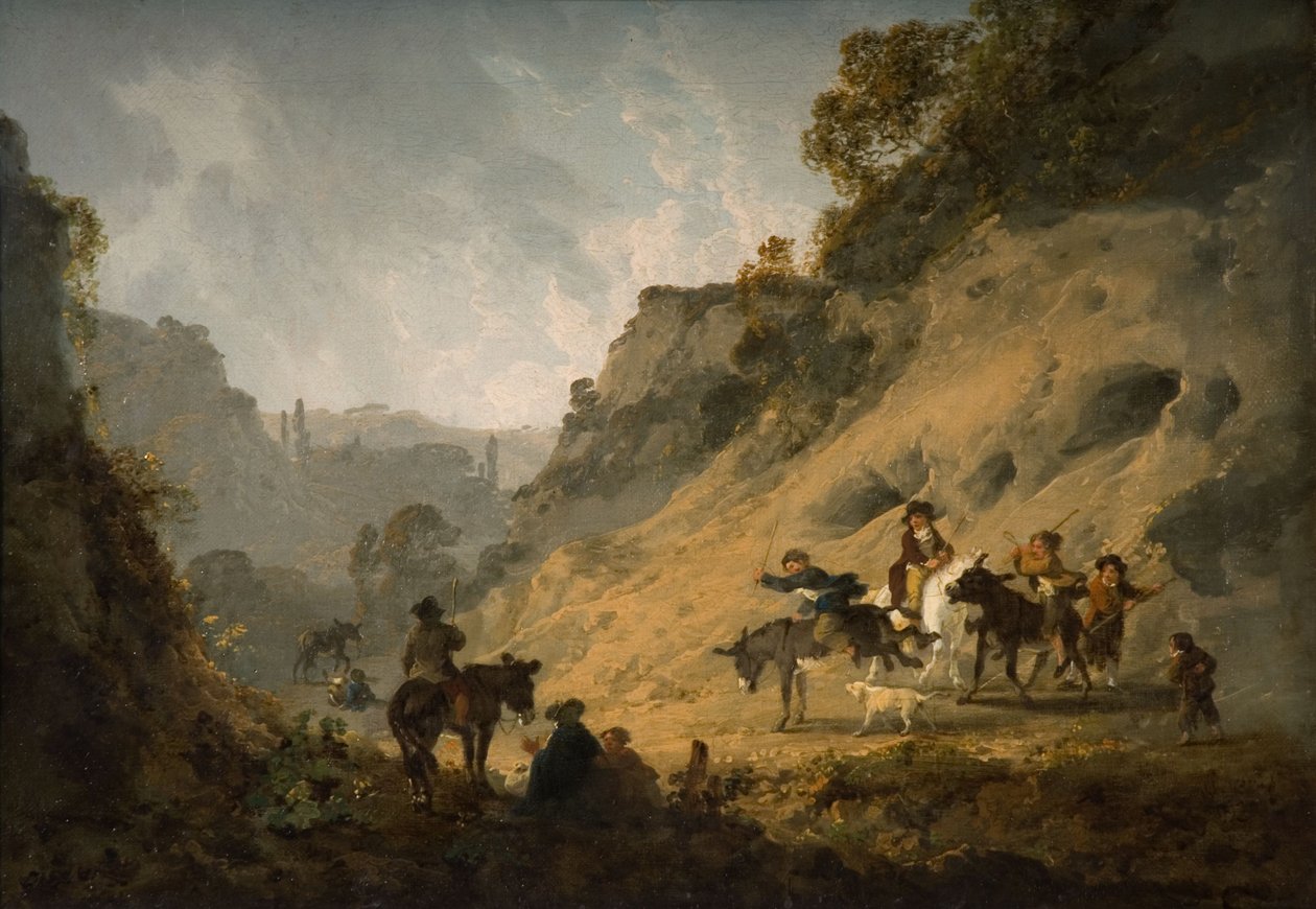 Göt Yarışı Olan Çingeneler, 1792 by Julius Caesar Ibbetson