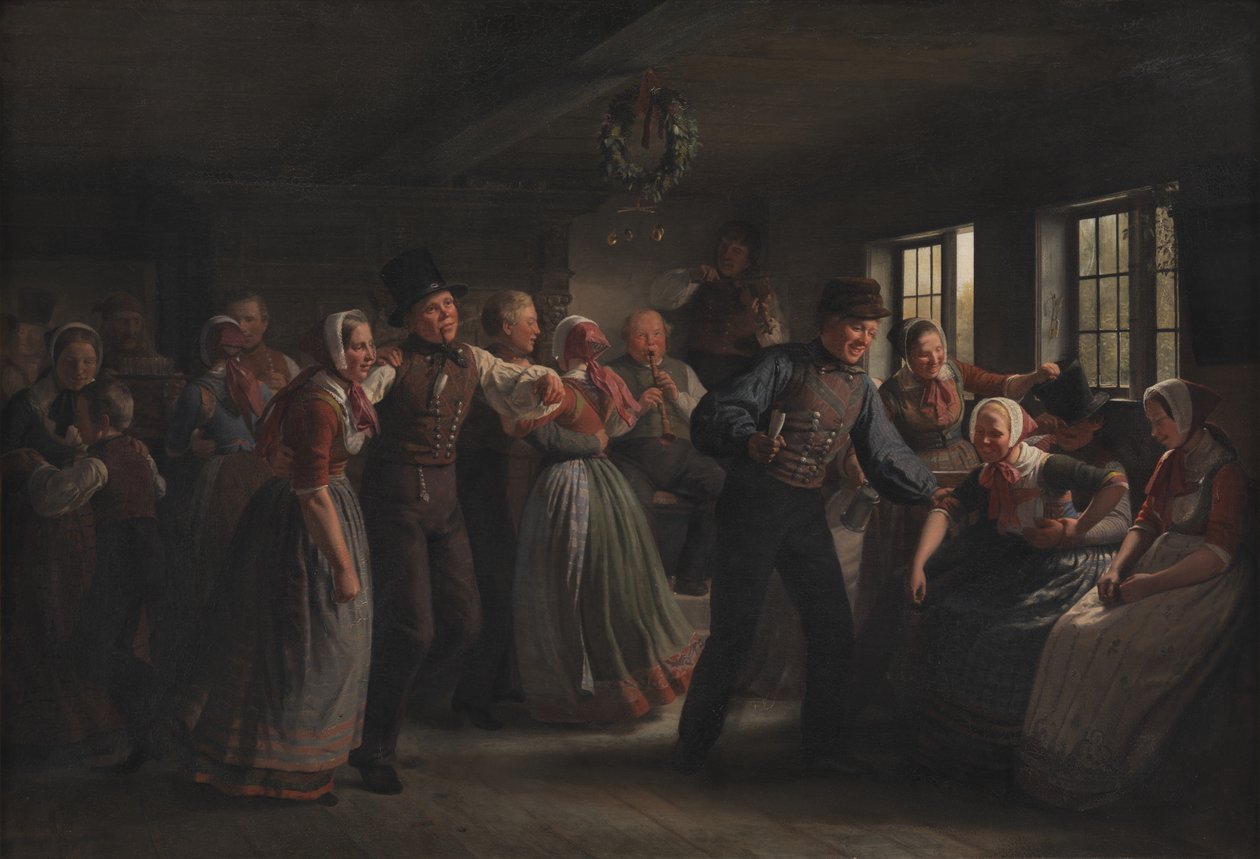 Hedebo Bölgesinde Bir Ülke Dansı, Zelanda by Julius Exner