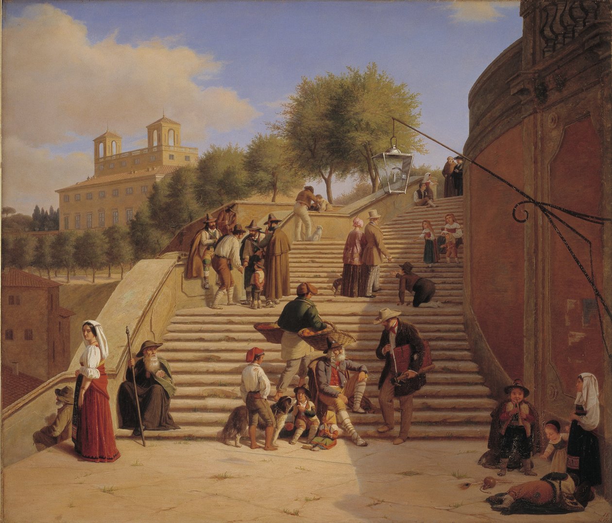 Roma'daki İspanyol Merdivenlerinin Üst Katları by Julius Friedlænder