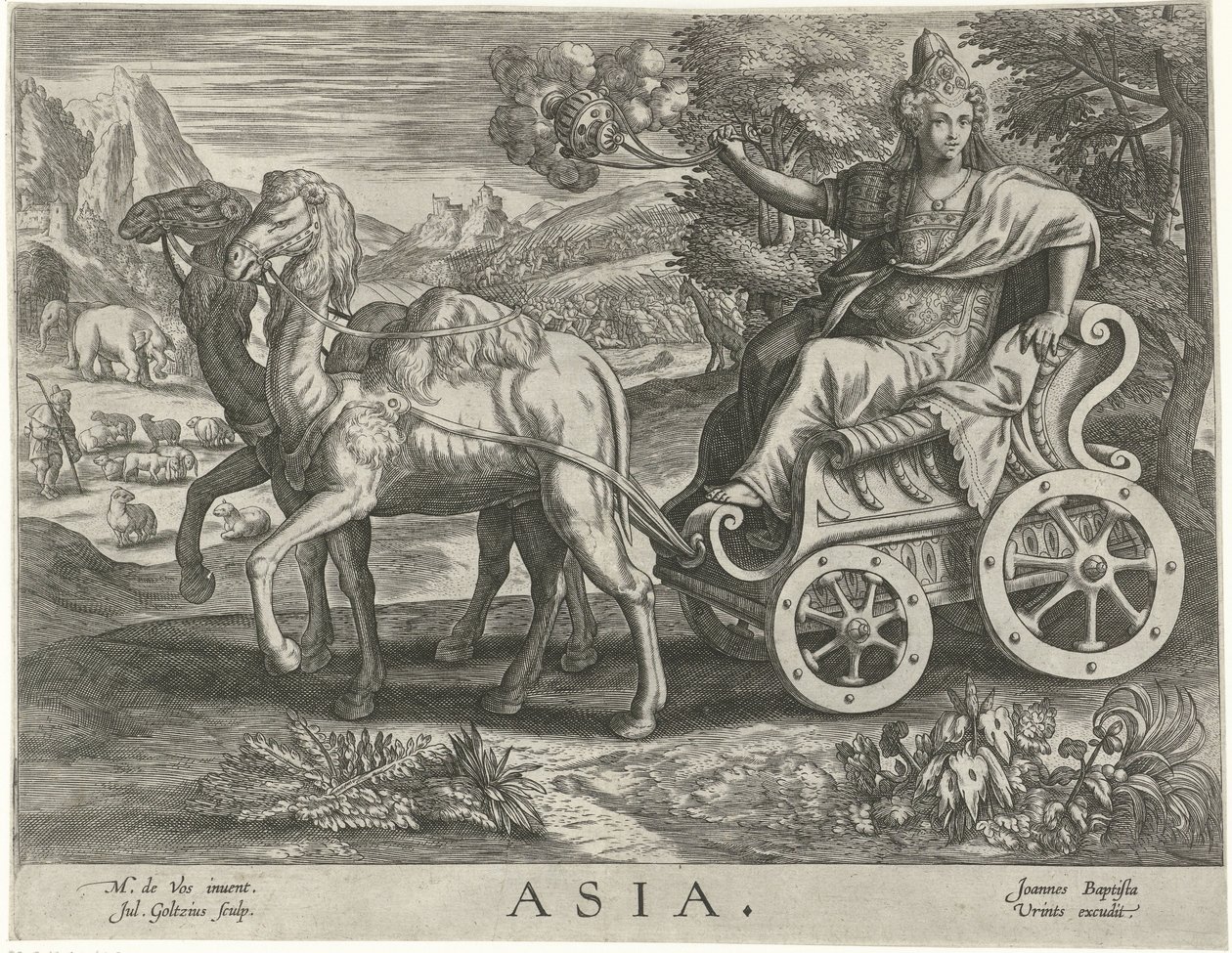 Asya Asya (nesne üzerindeki başlık) Dört kıta (dizi adı) by Julius Goltzius