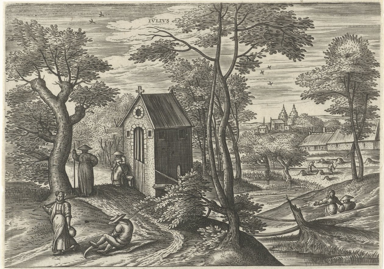 Temmuz Ivlivs (nesne üzerindeki başlık) On İki Ay (dizi adı) by Julius Goltzius