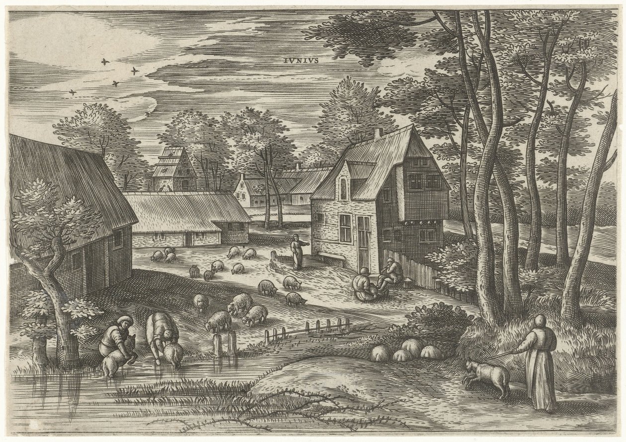 Haziran Ivnivs (nesne üzerindeki başlık) On İki Ay (dizi adı) by Julius Goltzius