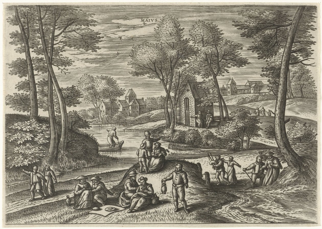 Mayıs Maivs (nesne üzerindeki başlık) On İki Ay (dizi adı) by Julius Goltzius