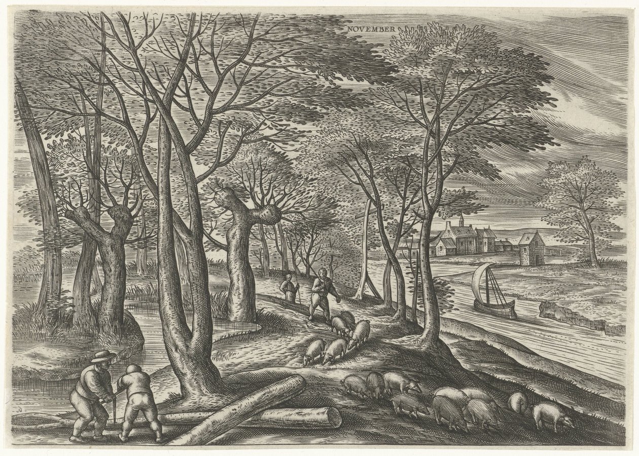 Kasım (nesne üzerindeki başlık) On İki Ay (dizi adı) by Julius Goltzius