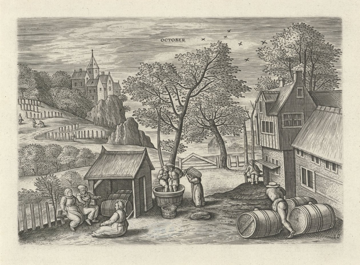 Ekim Ekim (nesne üzerindeki başlık) On İki Ay (dizi adı) by Julius Goltzius