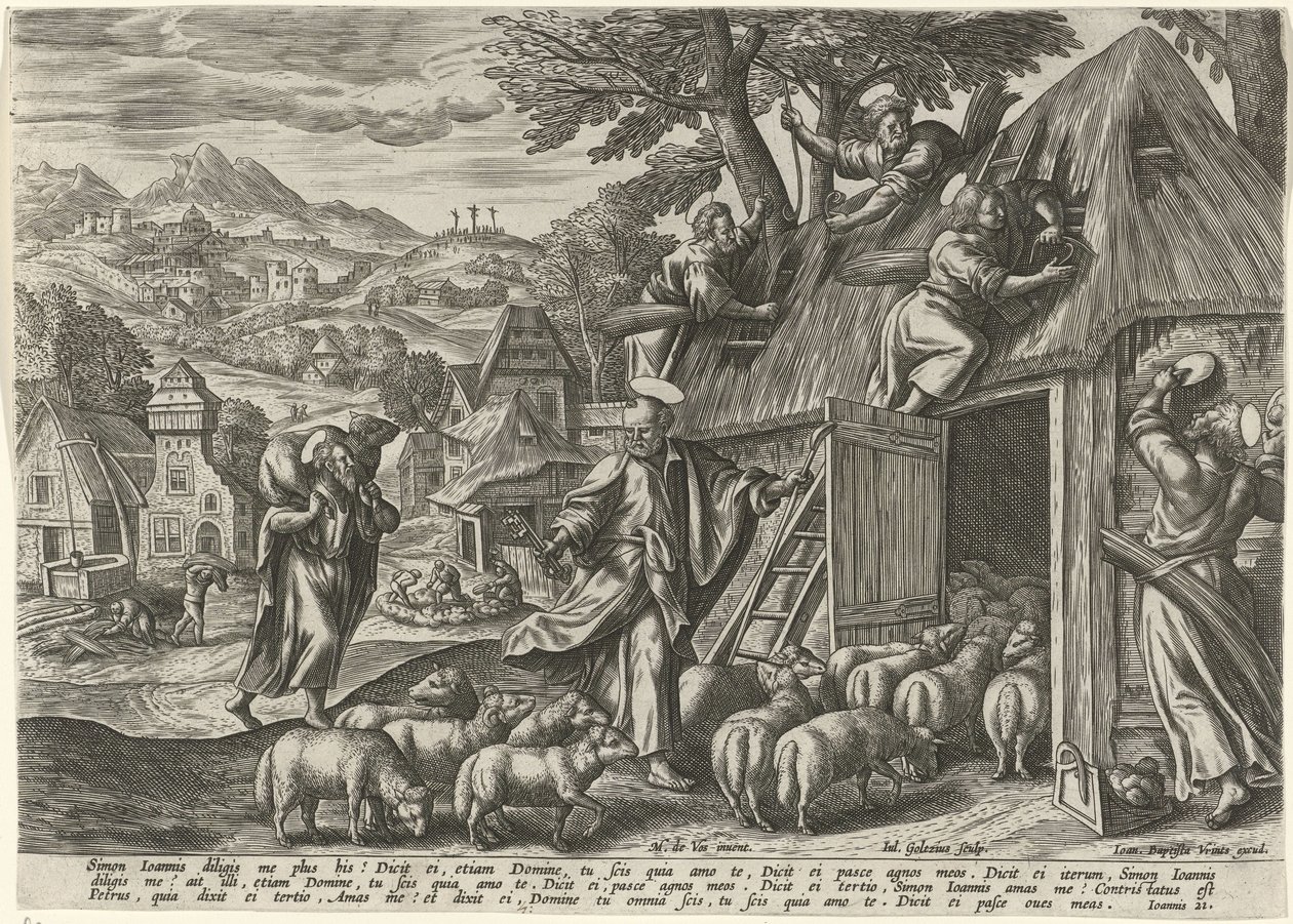 Peter, Good Shepherd'ın İyi Çoban Benzetmesi olarak (dizi başlığı) by Julius Goltzius