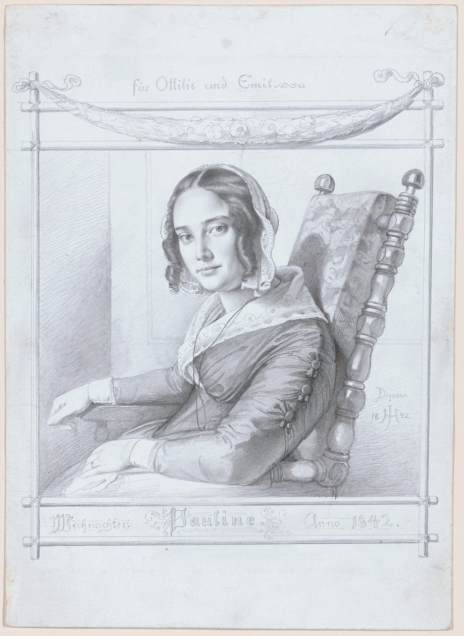Pauline, Sanatçının Karısı by Julius Hubner