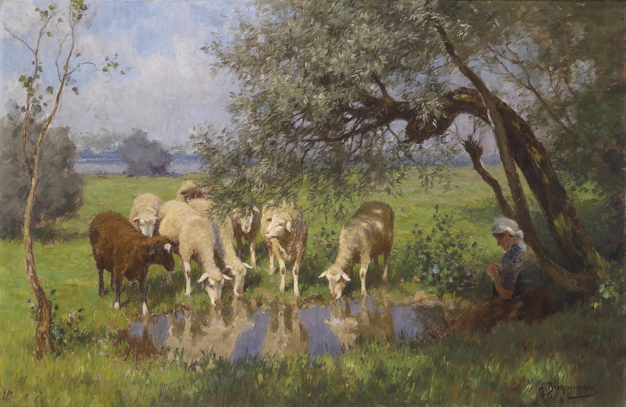 Çoban dinleniyor by Julius Hugo Bergmann