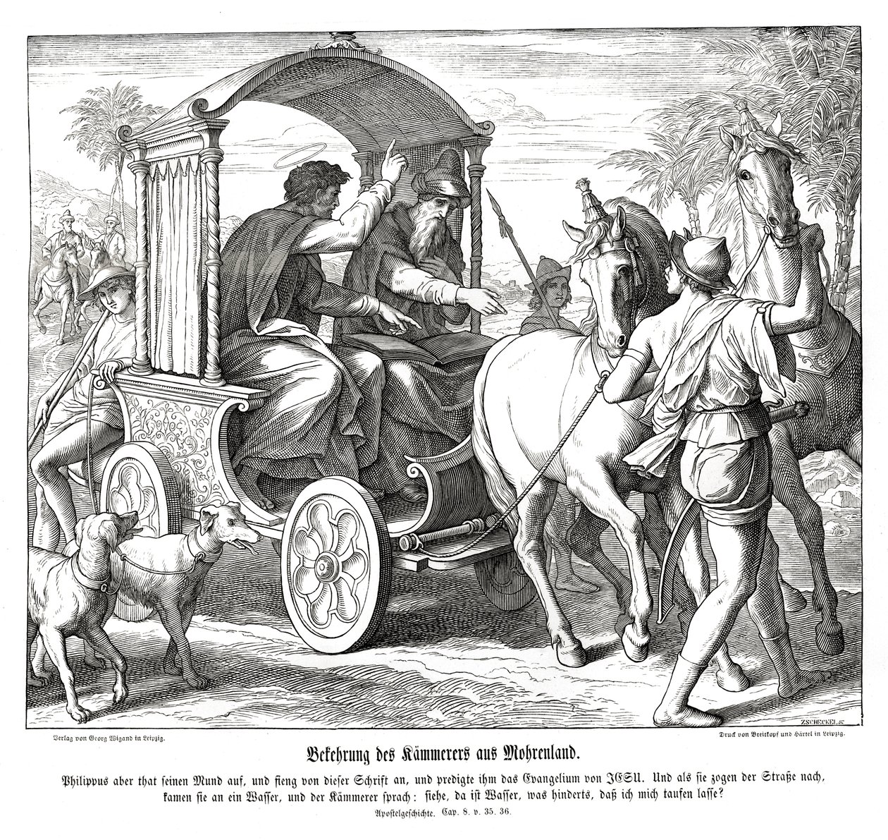 Kahyanın dönüştürülmesi, Havarilerin İşleri by Julius Schnorr von Carolsfeld