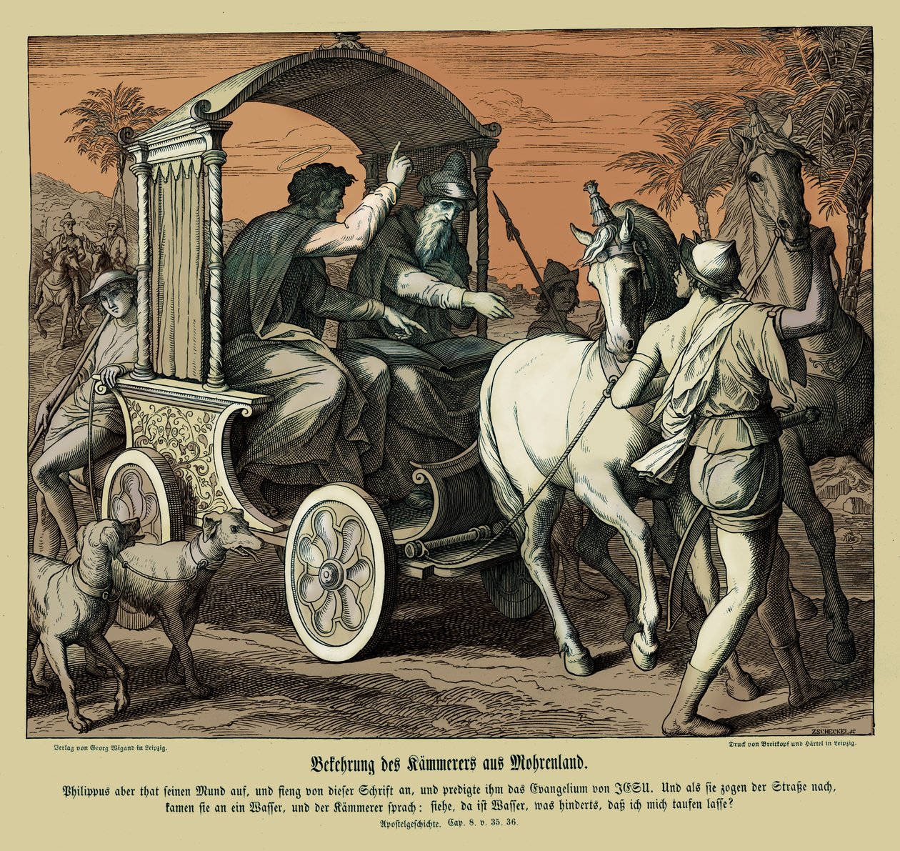 Kahyanın dönüştürülmesi, Havarilerin İşleri by Julius Schnorr von Carolsfeld