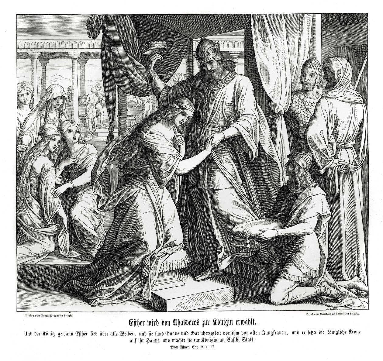 Ester kraliçe yapılır, Ester by Julius Schnorr von Carolsfeld