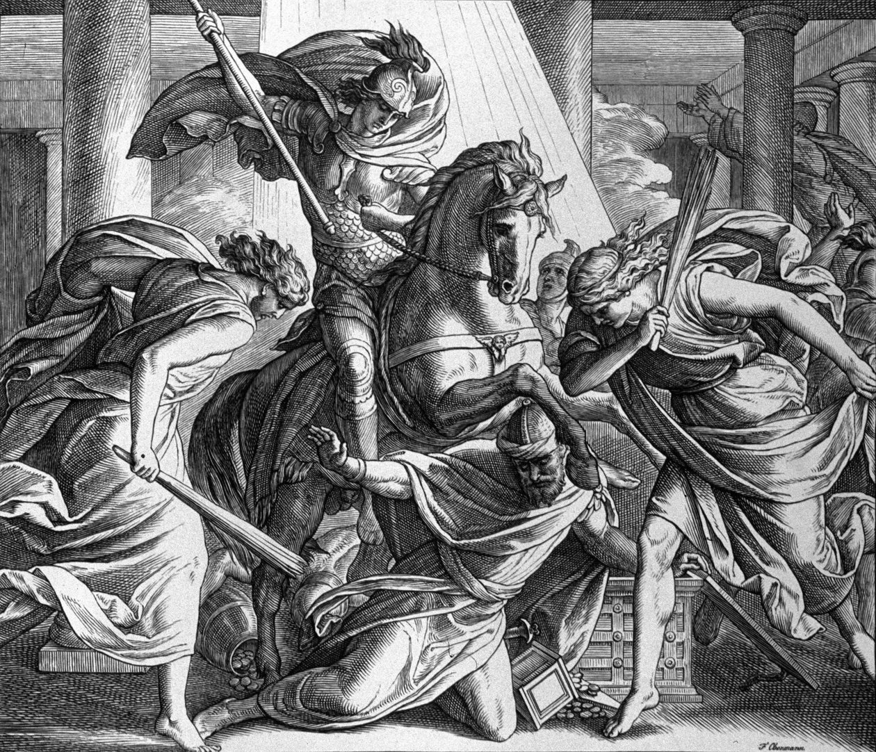 Heliodorus'un sınır dışı edilmesi by Julius Schnorr von Carolsfeld