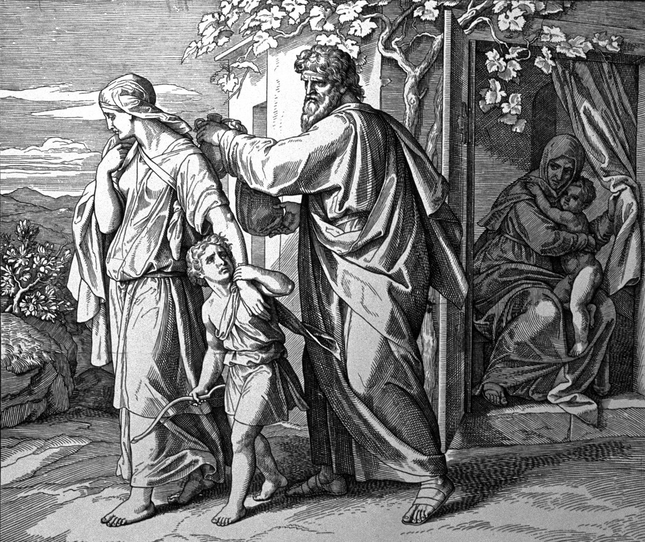 İsmail ve annesinin sınır dışı edilmesi by Julius Schnorr von Carolsfeld
