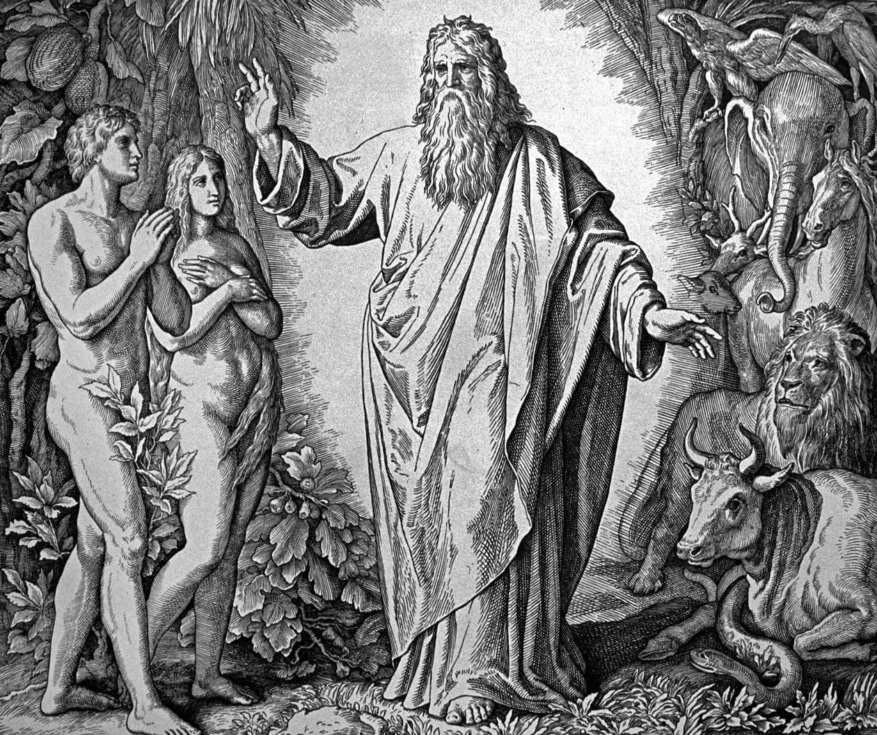 Tanrı Adem ile Havva'yı yaratır by Julius Schnorr von Carolsfeld