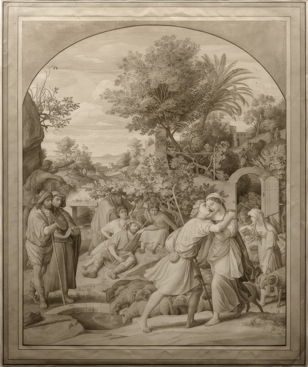 kuyuda Jacob ve Rachel by Julius Schnorr von Carolsfeld
