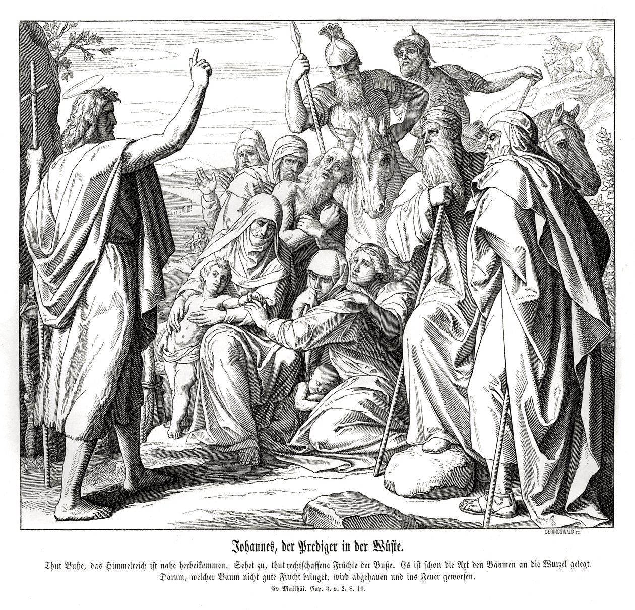 Vaftizci Yahya, Matta İncili by Julius Schnorr von Carolsfeld