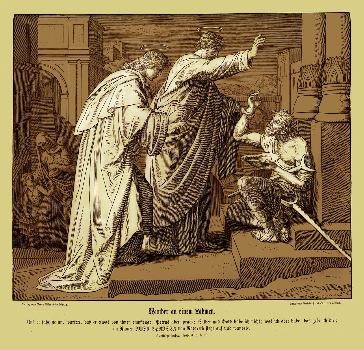 Topal adamın mucizesi, Elçilerin İşleri by Julius Schnorr von Carolsfeld
