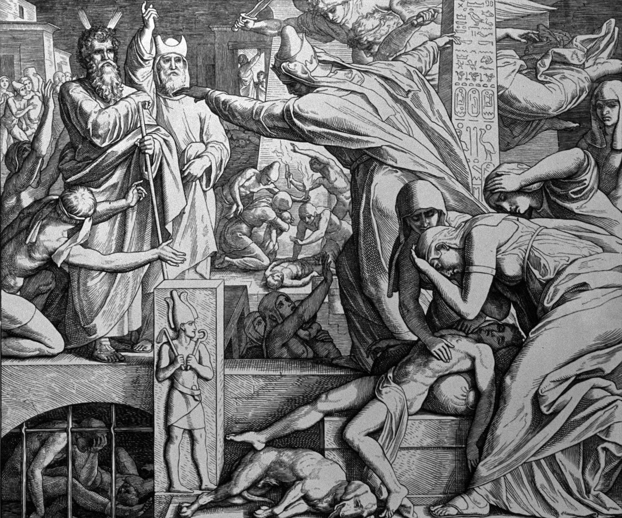 Musa ve Firavun by Julius Schnorr von Carolsfeld
