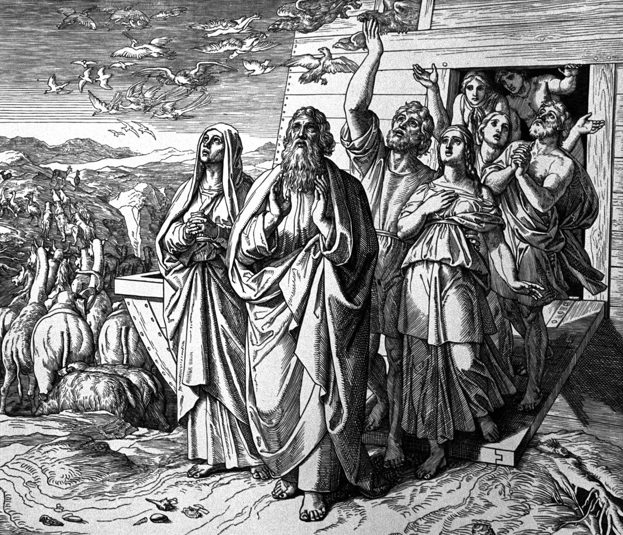 Tufandan sonra Nuh'un gemiden ayrılması by Julius Schnorr von Carolsfeld
