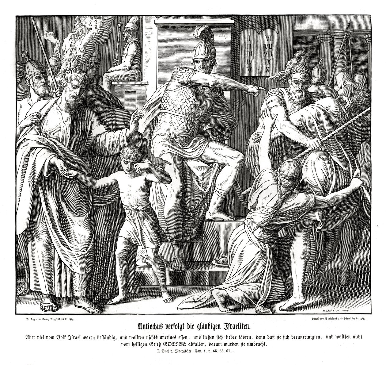 Antiochus tarafından İsrailoğullarına Zulüm by Julius Schnorr von Carolsfeld
