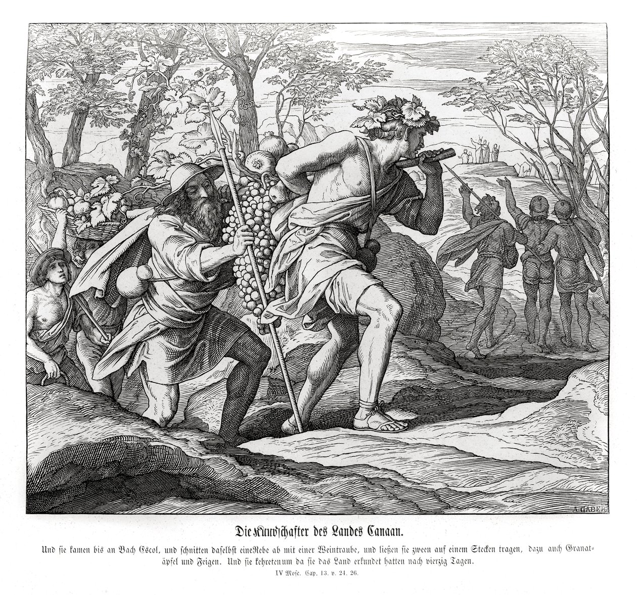 Kenan diyarına izciler, Numbers by Julius Schnorr von Carolsfeld