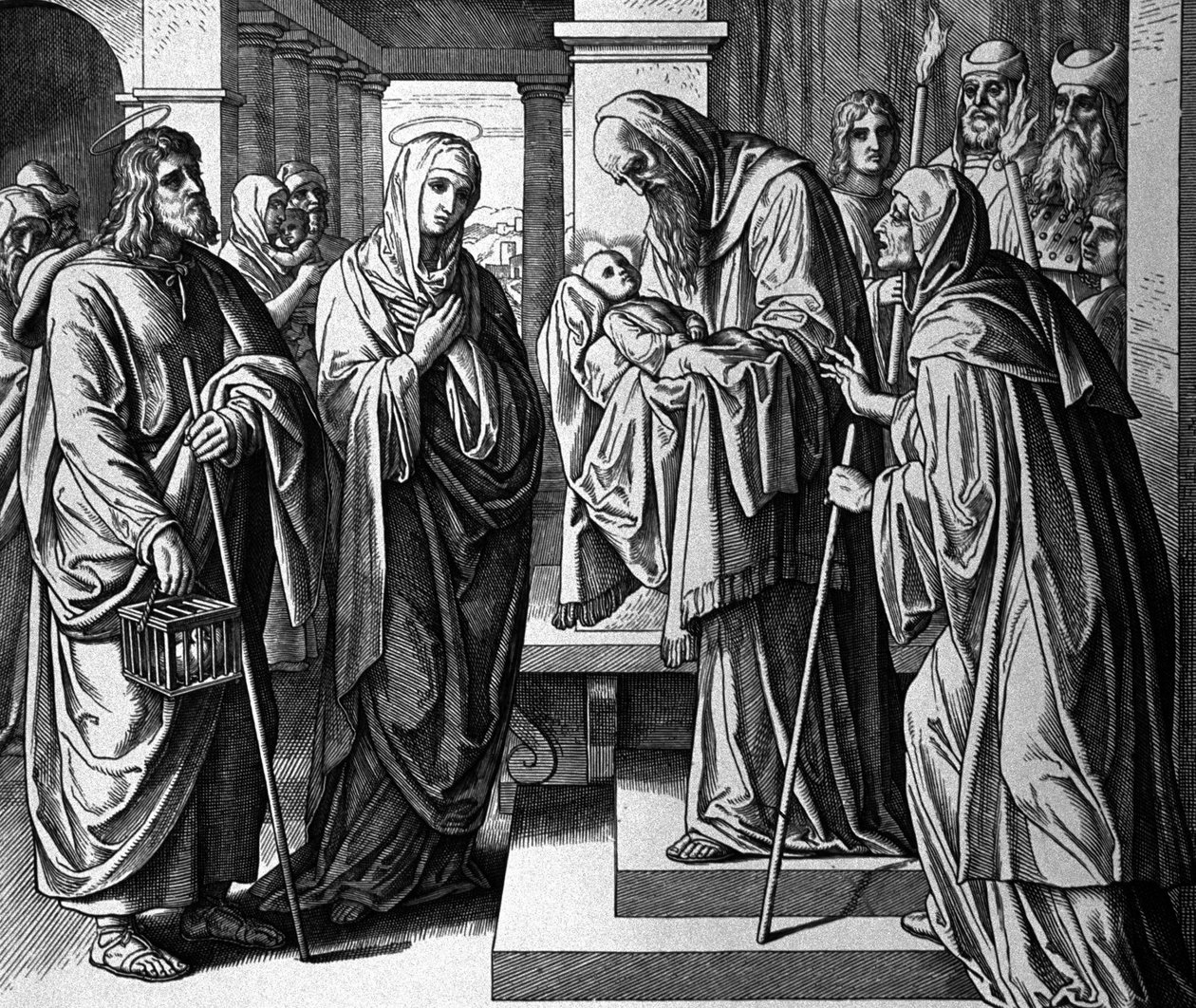 Çocuk İsa'nın Tapınakta Sunumu by Julius Schnorr von Carolsfeld