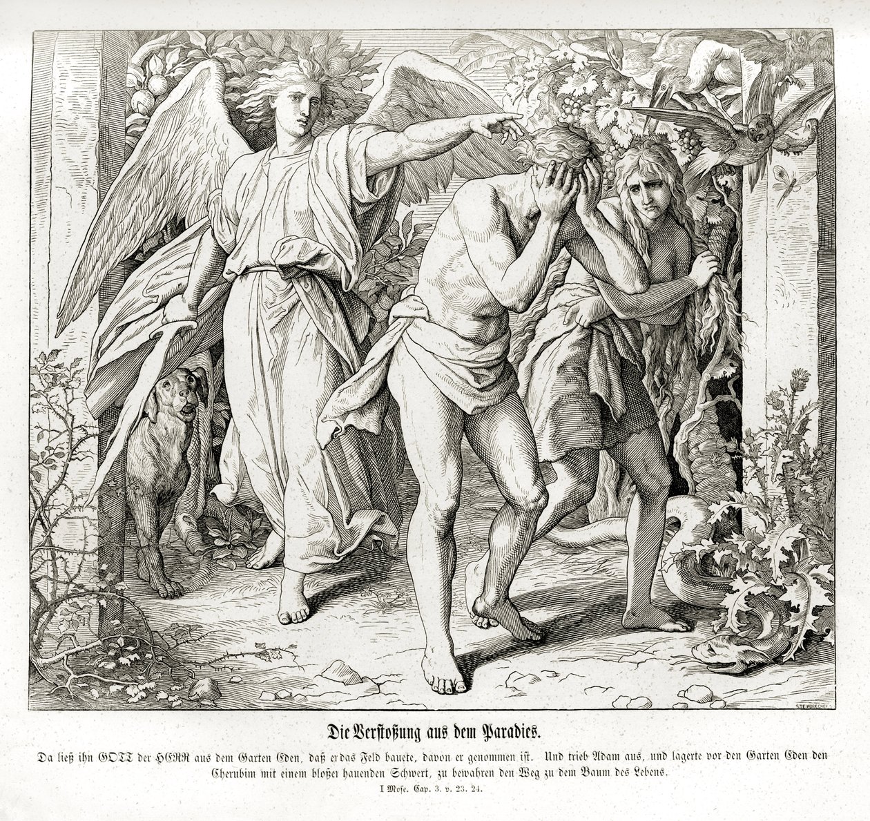 Cennetten Sürgün, Genesis by Julius Schnorr von Carolsfeld
