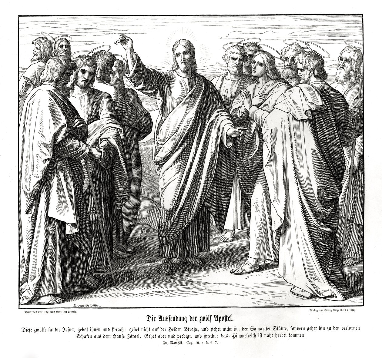 On iki havari, Matta İncili by Julius Schnorr von Carolsfeld