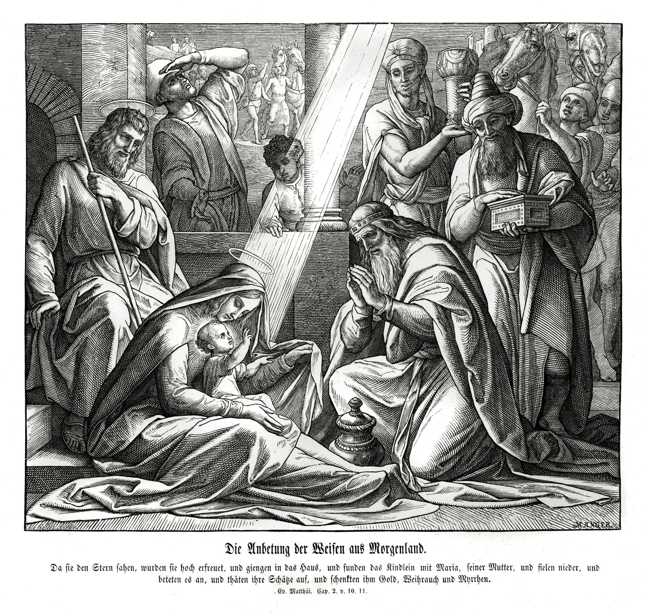 Bilge adamlar, Matta İncili by Julius Schnorr von Carolsfeld