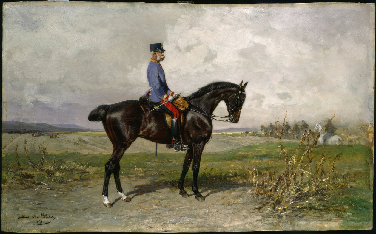 Franz Joseph, Reiterbildnis / Blaas by Julius von Blaas