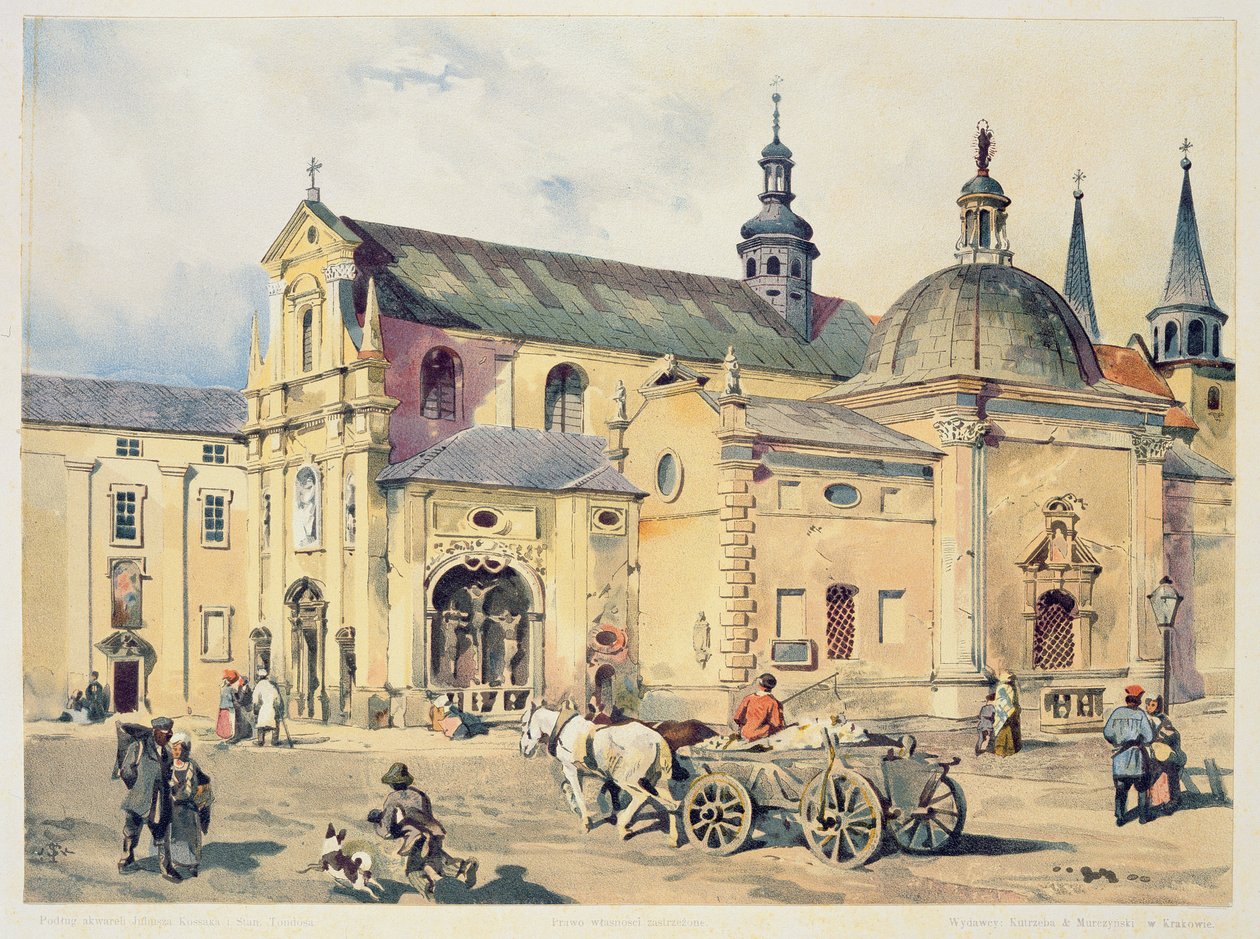 Annuciation, Krakow'un Karmelit kilisesi, 'Kraków Şehri Taşları'ndan, 1899 yayınlandı by Juliusza and Tondosa Kossaka