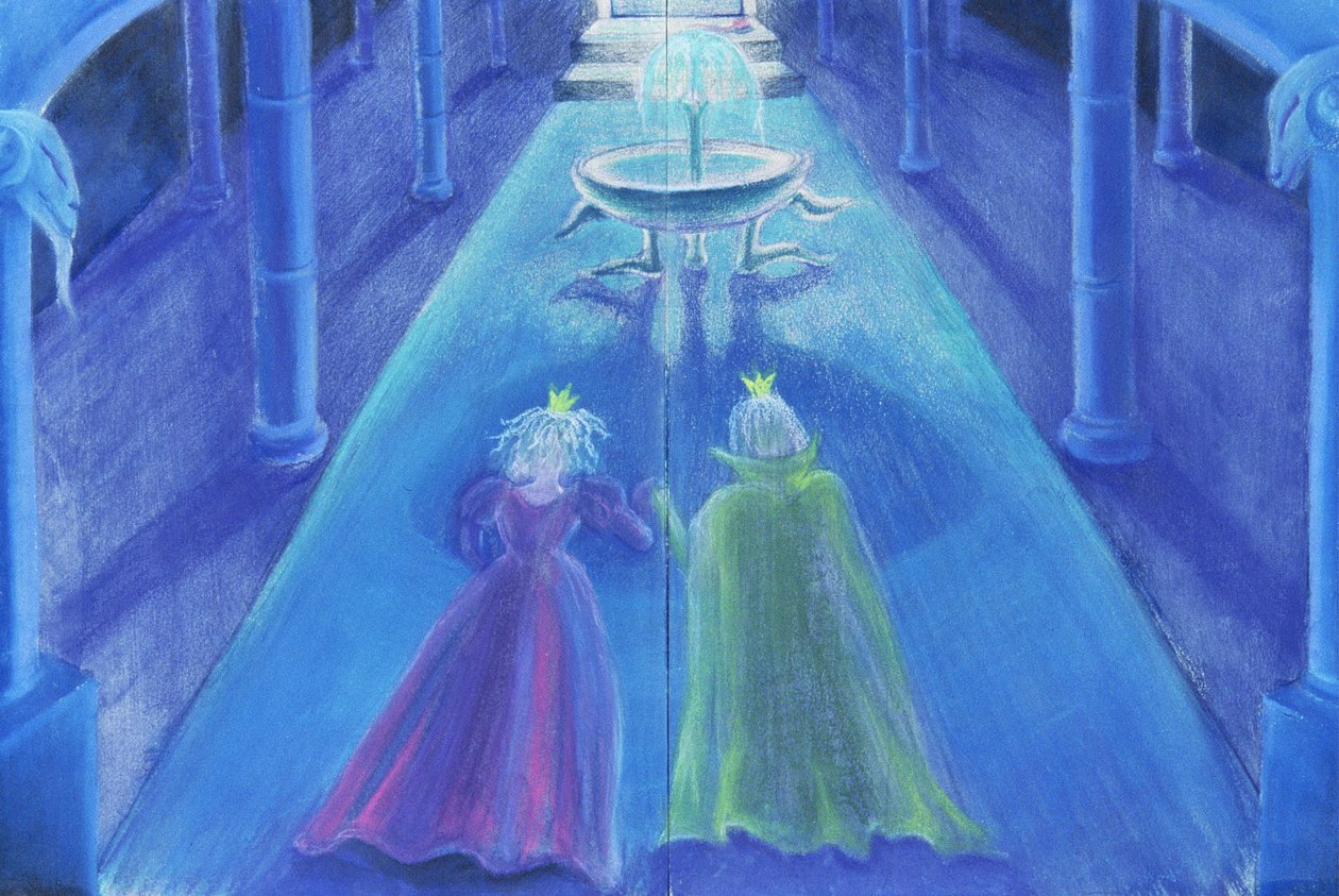 Sonsuza Kadar Mutlu Kurbağa Prens (kağıt üzerinde yağlı pastel ve renkli) by Jung Sook Nam