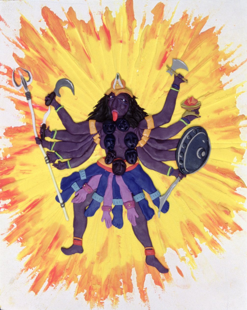 Kali (kağıt üzerinde yağ ve modelleme kili) by Jung Sook Nam