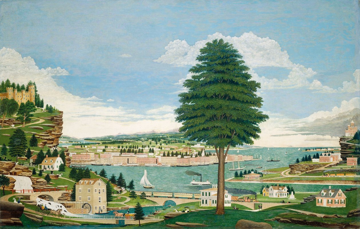 Kale ile Kompozit Liman Sahnesi, c. 1875. by Jurgan Frederick Huge