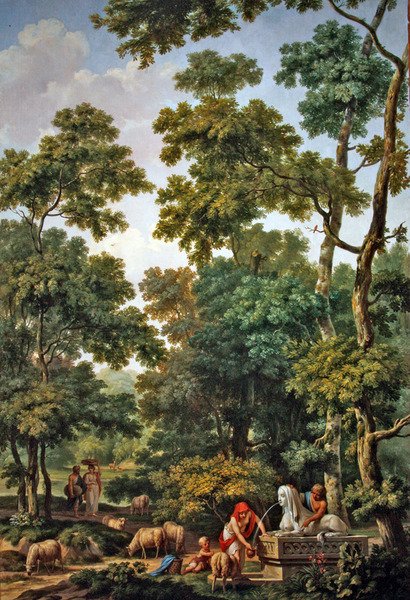 Sfenksli Arcadian manzarası (kumaş üzerine yağlı boya) by Jurriaan Andriessen