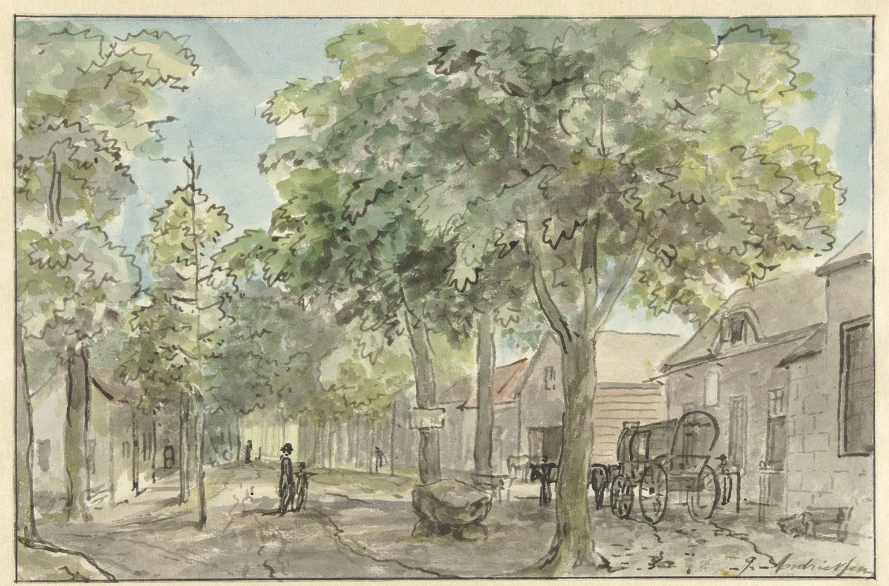 Lage Vuursche'deki köy sokağı by Jurriaan Andriessen