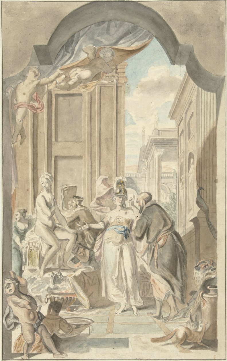 Pallas Athene, Prometheus'un stüdyosunda by Jurriaan Andriessen
