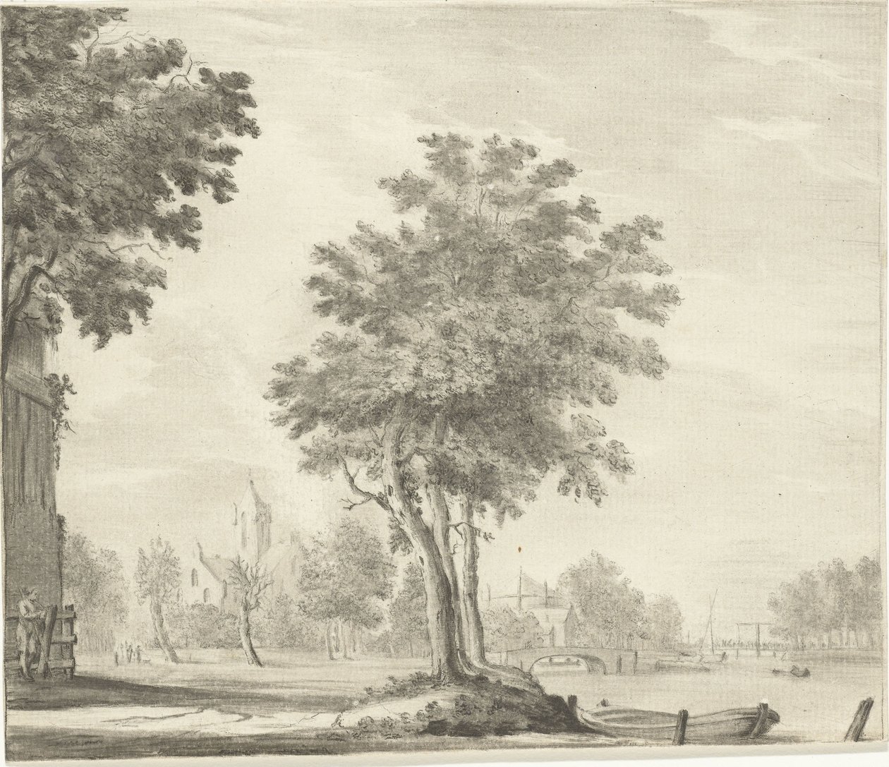 Bir köy manzarası by Jurriaan Cootwijck