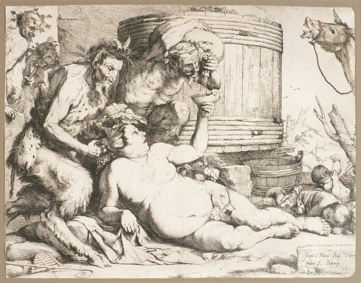 Şarap Fıçısında Silenus, 1628 by Jusepe de Ribera